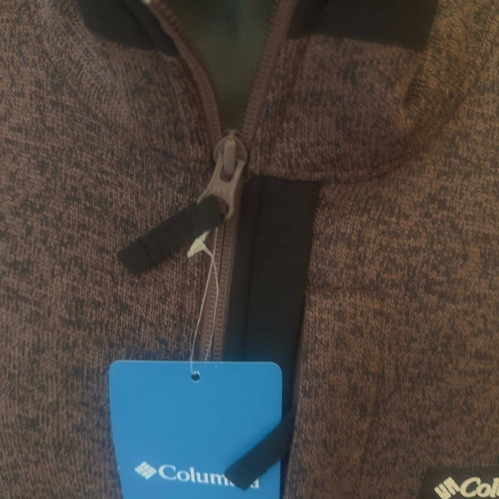 Men’s new size XXL brown Columbia half zip pullover pocket - Picture 8 of 9